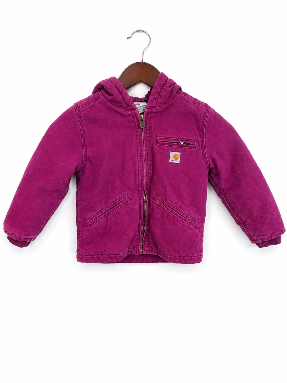 Carhartt Kids Hooded Jacket in Deep Magenta
